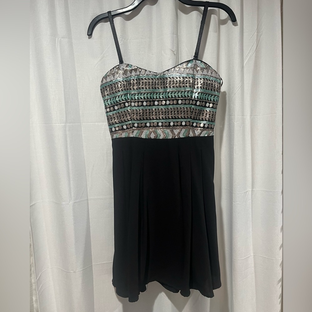Sparkle Mini Dress corset and peak a boo lower back- Size Large - excellent